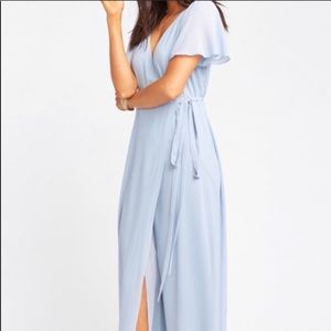 Show Me Your Mimi Wrap Dress Steel Blue